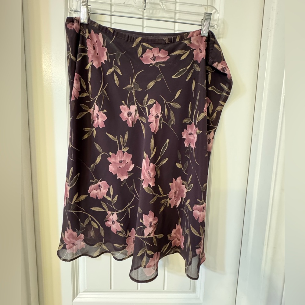 Express Purple and Pink Floral Skirt